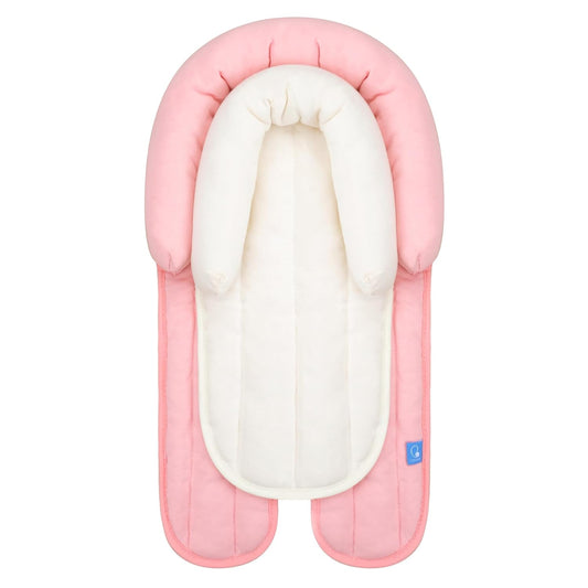 COOLBEBE Upgraded 2-in-1 Babybody Supports for Newborn Infant - Extra Soft Breathable Car Seat Insert Cushion Pad, Perfect for Carseat, Stroller, Swing, Bouncer, Pink