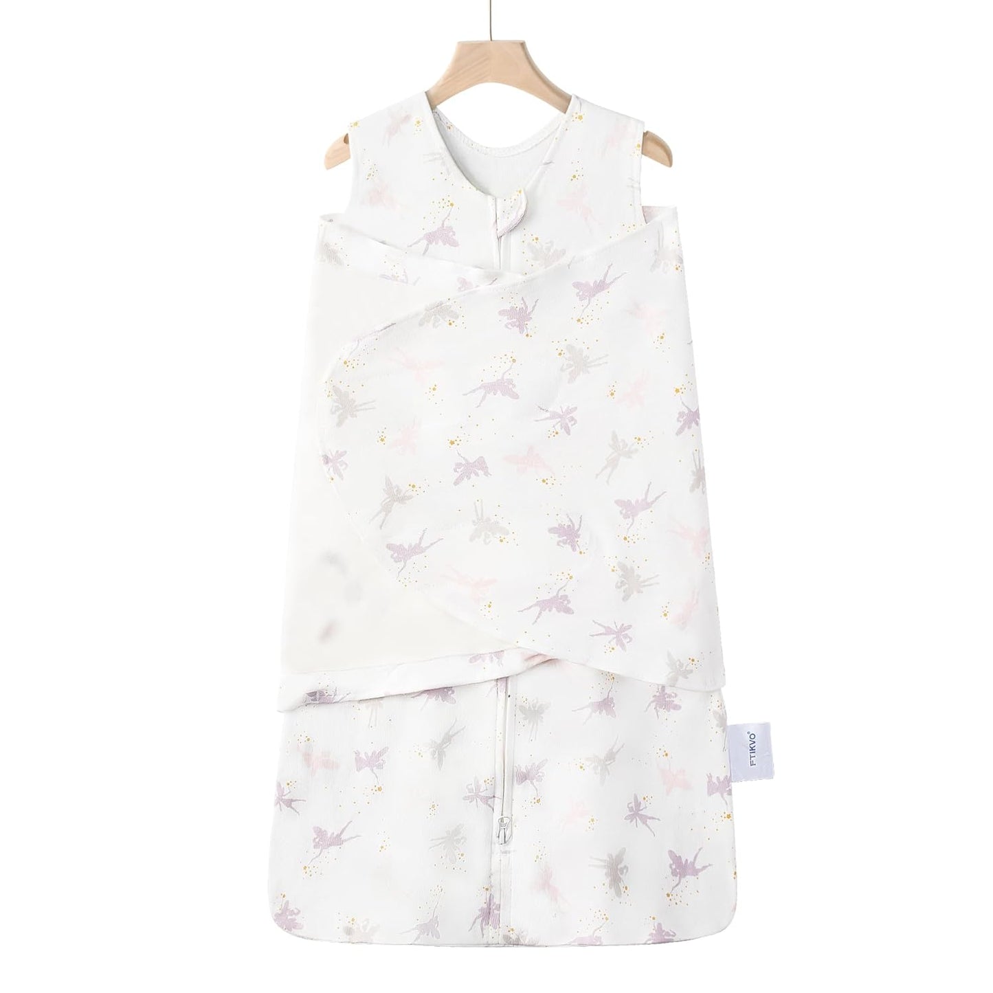 Swaddle-Blanket Baby Girl & Boy Swaddles Newborn Infant Transition 100% Cotton Wrap Blankets, 3-Way Adjustable Wearable Blanket, TOG 1.0 (Little Fairy, 3-6 Month)