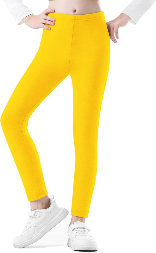 Girls Leggings Cotton Leggings for Toddler Footless Girls Pants Stretchy Baby Girl's Pants Infant Basic Leggings Size 6M -14Y