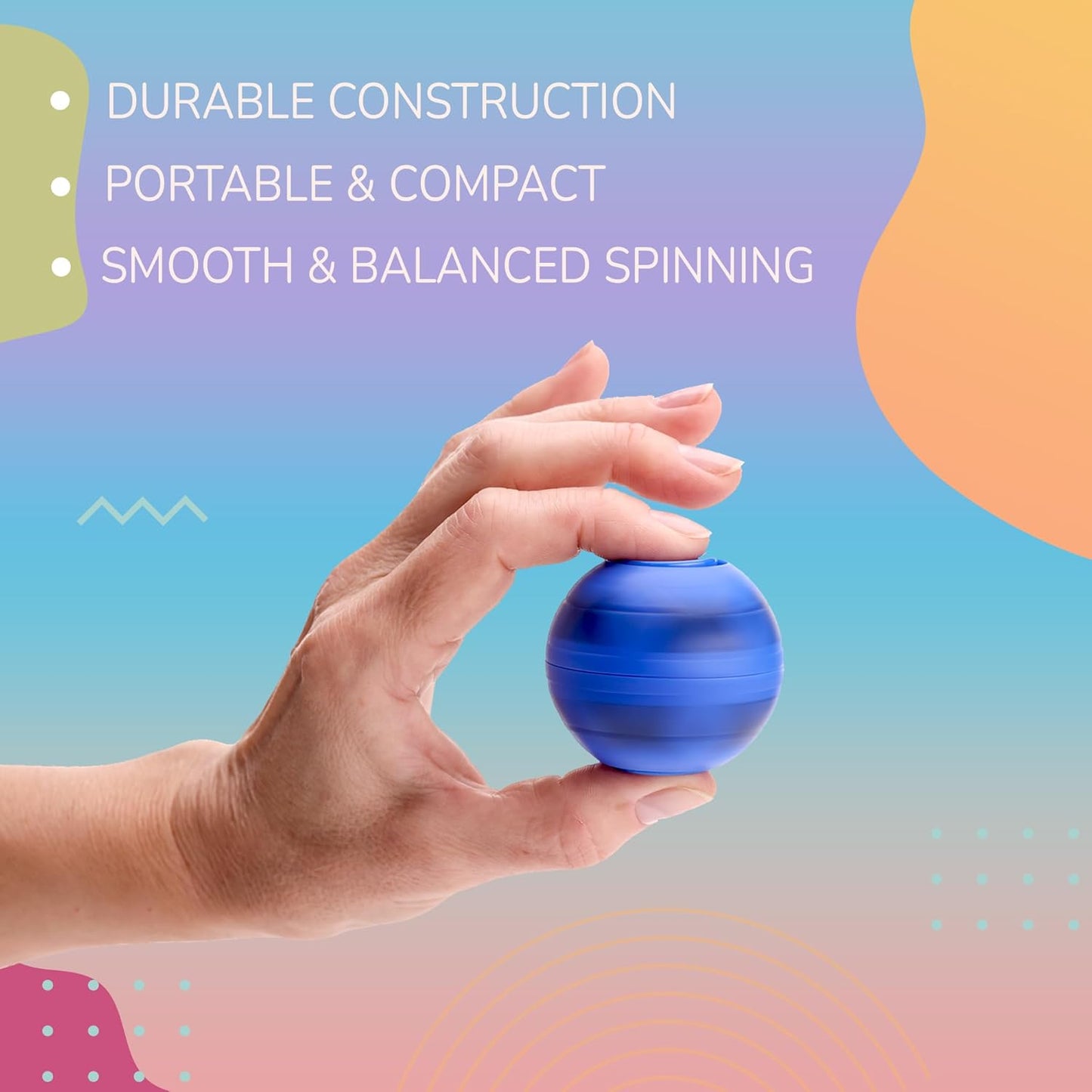 Spinner Balls 1.4''- Mini Fidget Spinner Soccer Balls - Soccer Party Favors Classroom Prizes - Sensory Toys for Kids 4-12 - Fidget Toy Gifts for Kids - Spinner Balls Bulk - 25pcs