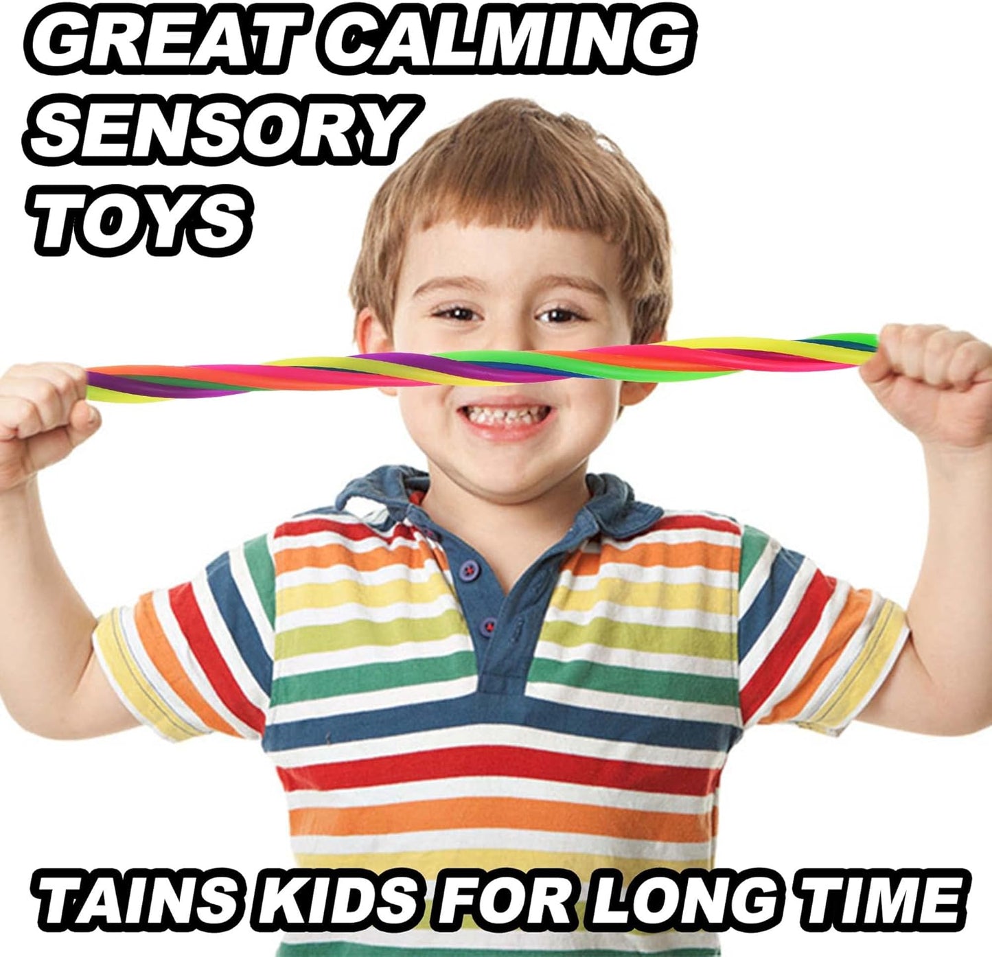 Small Stretchy String Noodles 30 Packs Children Sensory Stretch Strings Fidget Toys for School Classroom Rewards Back to School Birthday Party Favors and Prizes Treasure Box Toys