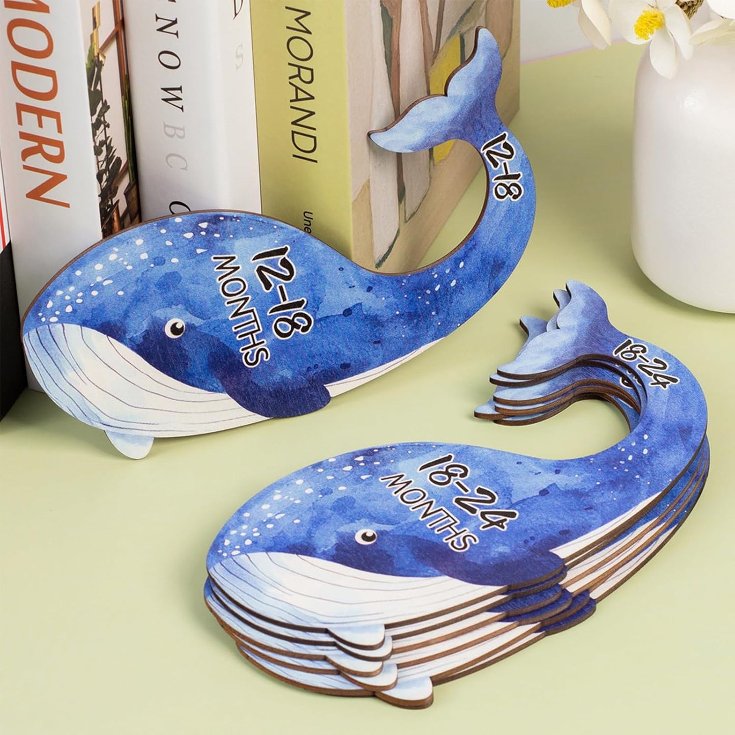 Baby Closet Dividers, Hanging Wooden Double-Sided Nursery Decor Closet Dividers for Baby Clothes, Baby Clothes Dividers for Newborn to 24 Months