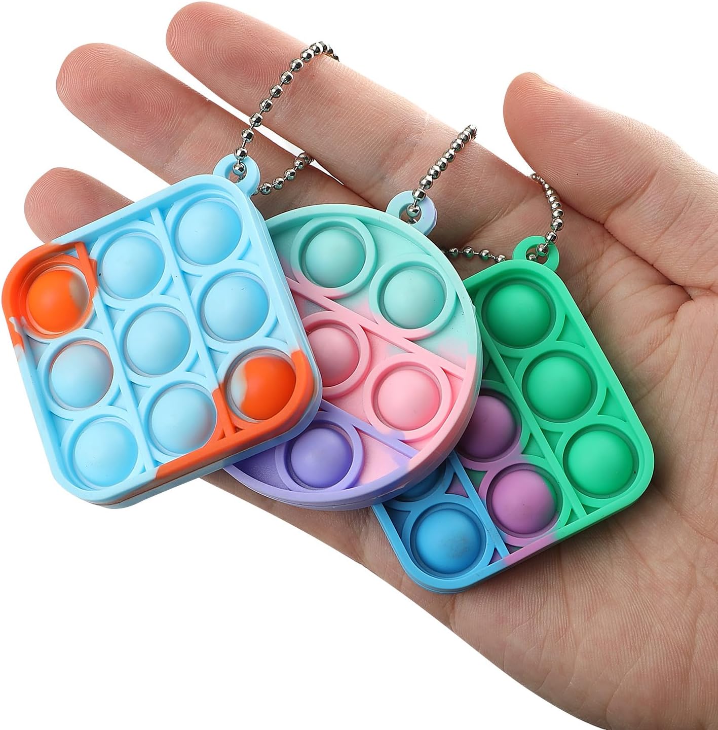 LIAM&AVA Party Favors, 30 Pcs Pop Fidget Toys Keychain Its for Kids Adults, Mini Push Bubble Pops Bulk Sensory Toys, Birthday Gifts Classroom Prizes for Boys Girls Goodie Bag Treasure Chest Box