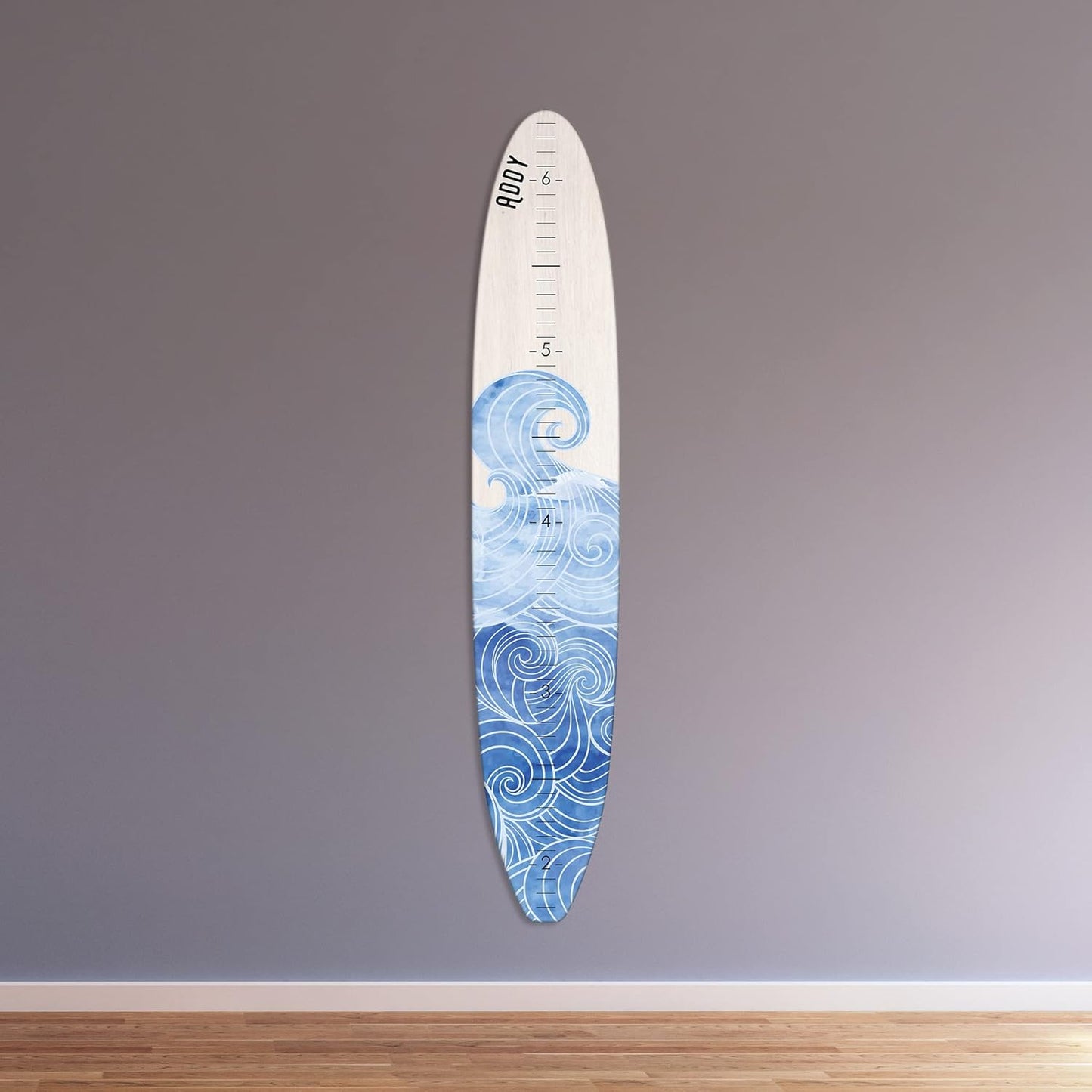 Personalized Surf Board Height Chart - Growth Chart for Wall Height Ruler Kid Growth Chart Height Tracker Wood Surfboard Child Height Chart for Kids Grow Chart Height Board-57"x10.5"