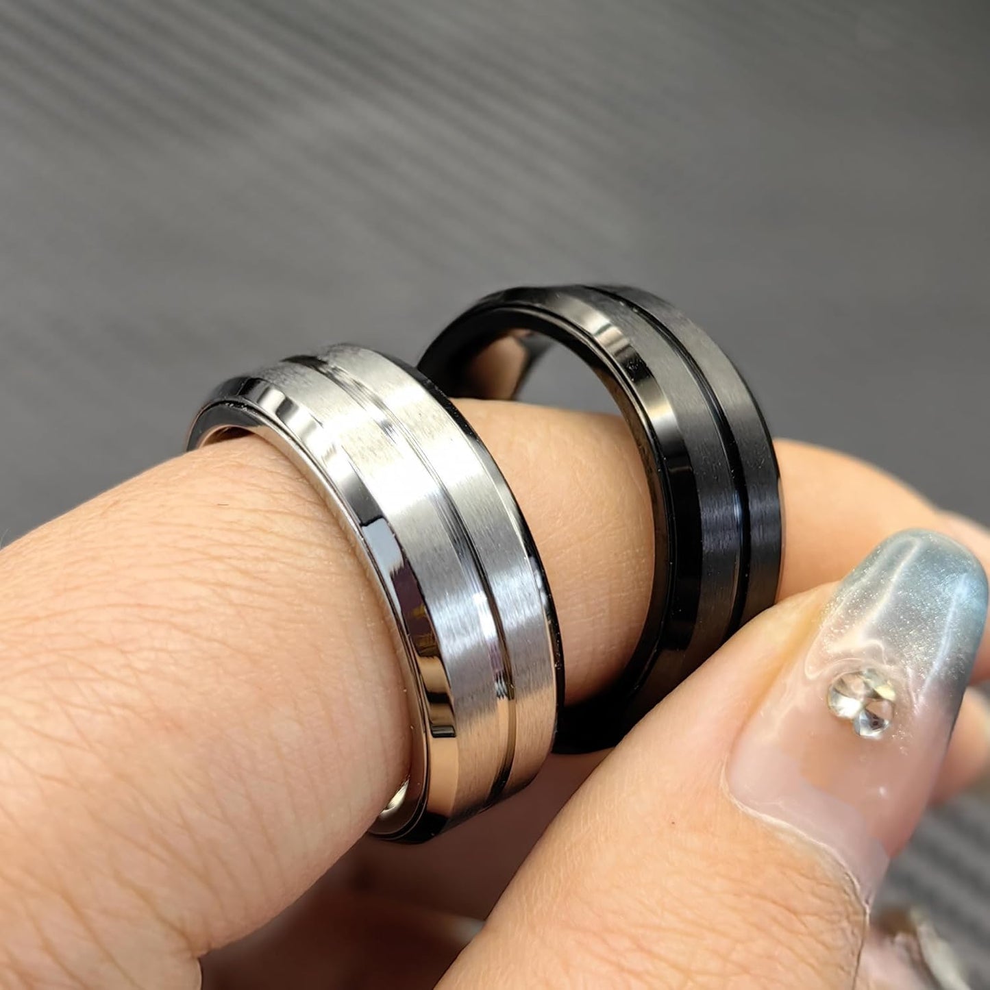 EDC Fidget Slider Fidget Toy Adult Stress Relief Metal Ratchet Ring Jewelry ADHD Recreational Fidget Toy Tactile Coin (Silvery, 11)