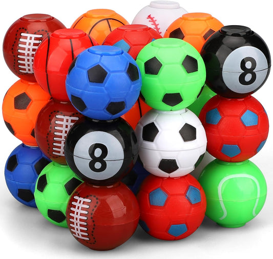 36 PCS Basketball Fidget Spinner, Soccer Ball Stress Relief Toys for Kids Adults, Goodie Bag Stuffers Treasure Box for Classroom Prizes, Sports Balls Party Favors for Easter Birthday Christmas