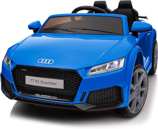 Electric Ride on Car for Kids, Licensed Audi 12V 7Ah Kids Ride-on Toy for Toddlers 3-5 Year Old with Remote, Bluetooth - Dark Blue