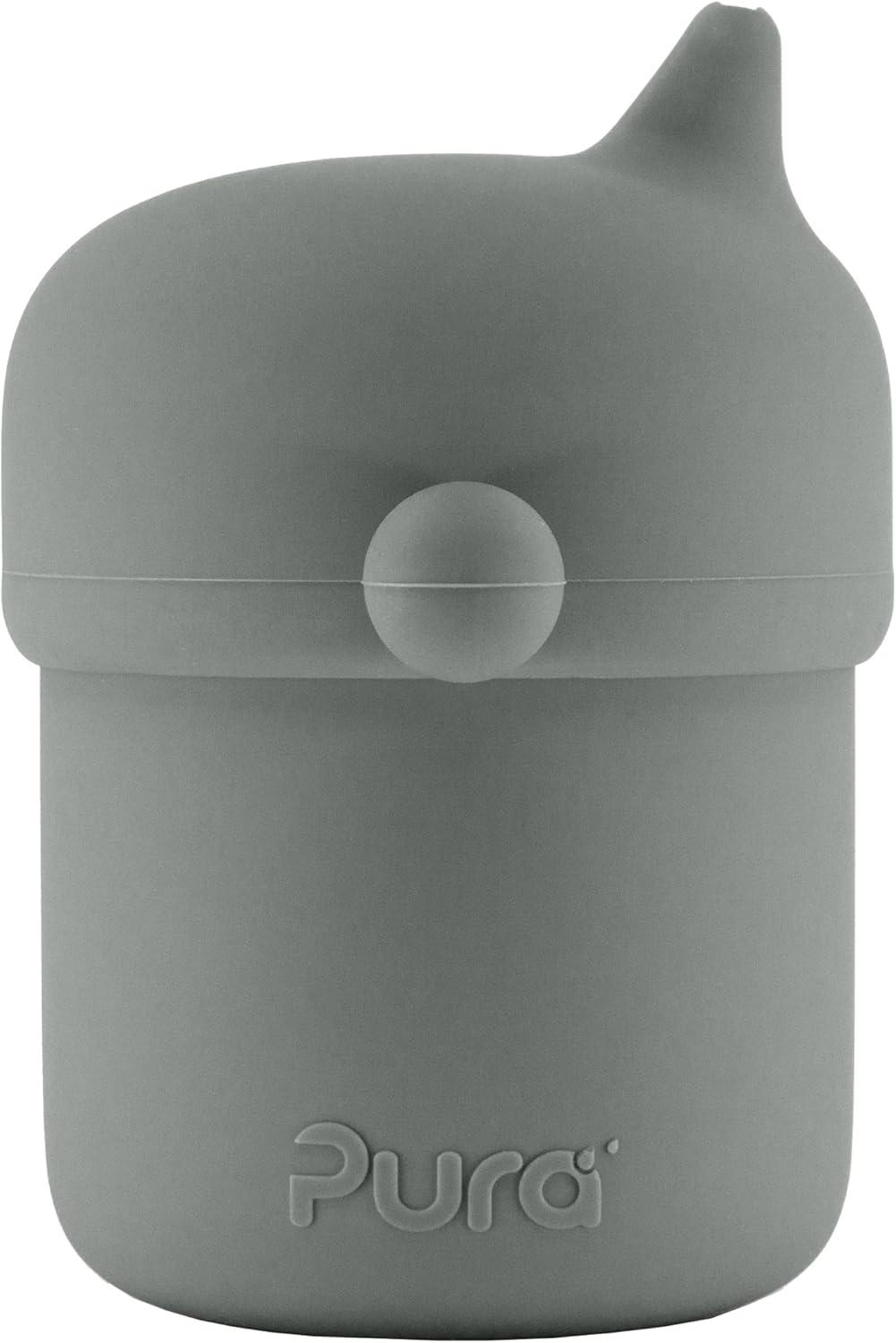 Pura my-my Silicone Sippy Cup 5oz/150ml - Training Cup, Reusable, Platinum Food Grade Medical Grade, Spill Proof Cups for Kids, Toddlers, Babies & Infants (Slate)