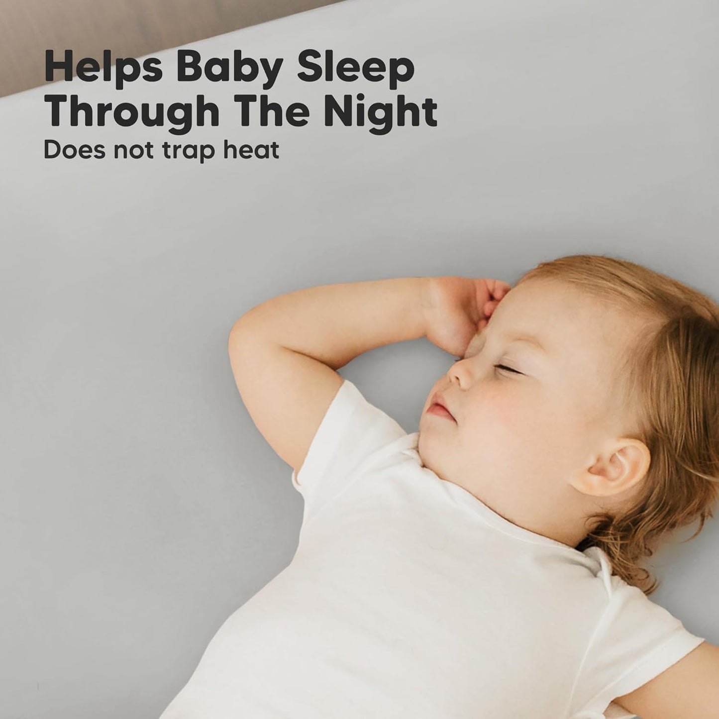 2-Pack Mini Crib Sheets Fitted - 38x26 Pack N Play Sheets for Pack and Play Mattress, Organic Cotton, Soft & Breathable Playard Bedding, Neutral Mini Toddler Bed Cover for Boys, Girls (Steel)