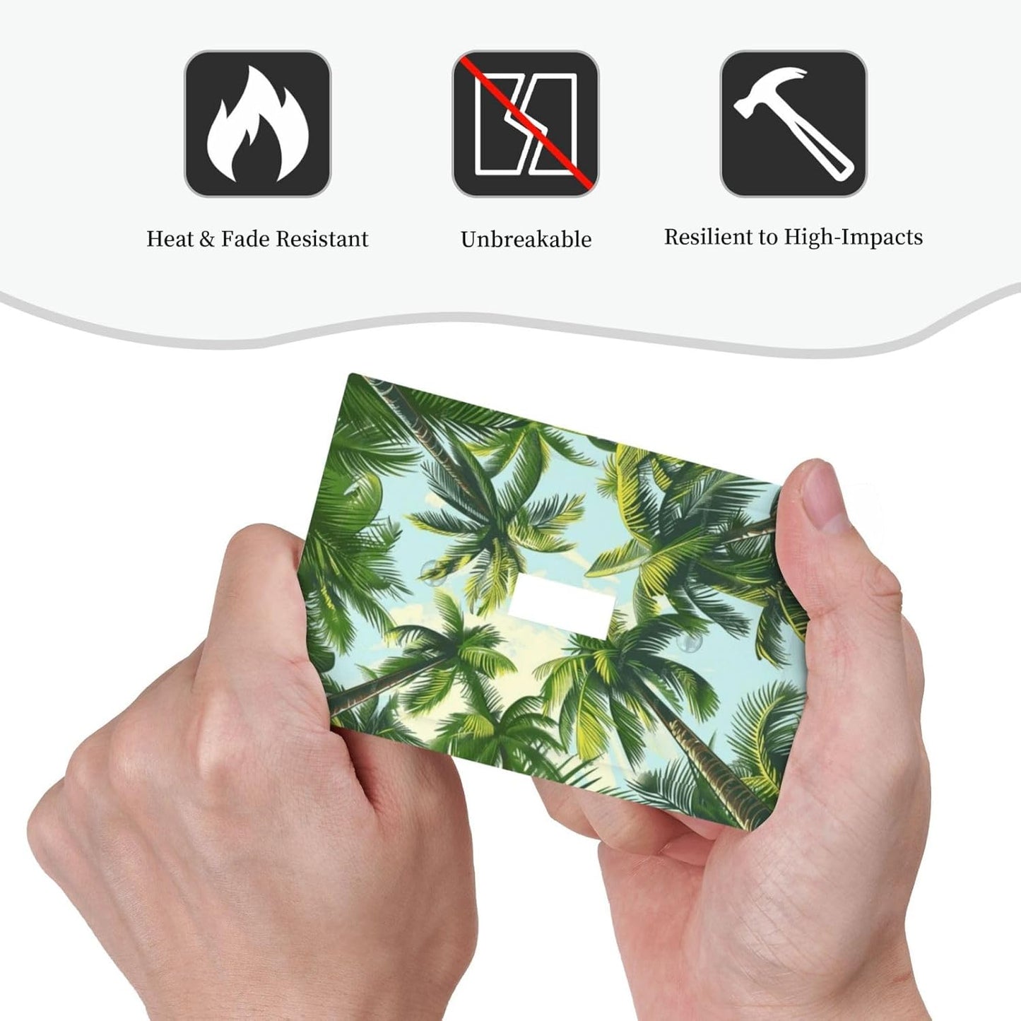 Summer Sky Coconut Palms Trees Green Plants Leaf Decorative Light Switch Cover 1 Gang Single Toggle Device Electrical Faceplate Switchplates Decorator Outlet Wall Plate for Bed Room Living Room Decor