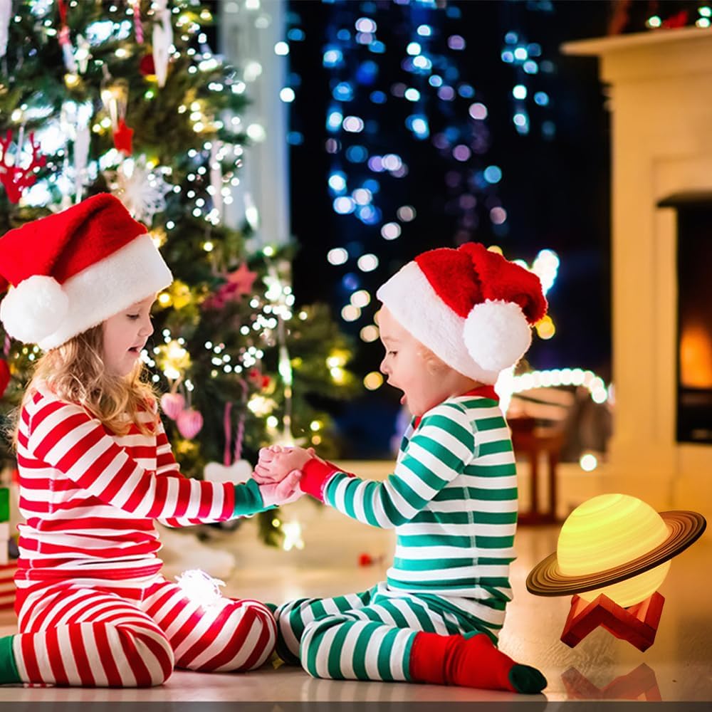 YDSIII Saturn Lamp 8.66 inch Moon Lamp Galaxy Lamp 16 Colors LED 3D Moon Light USB Rechargeable Remote&Touch Control Nursery Room Decor Birthday Gift for Girls&Boys&Women