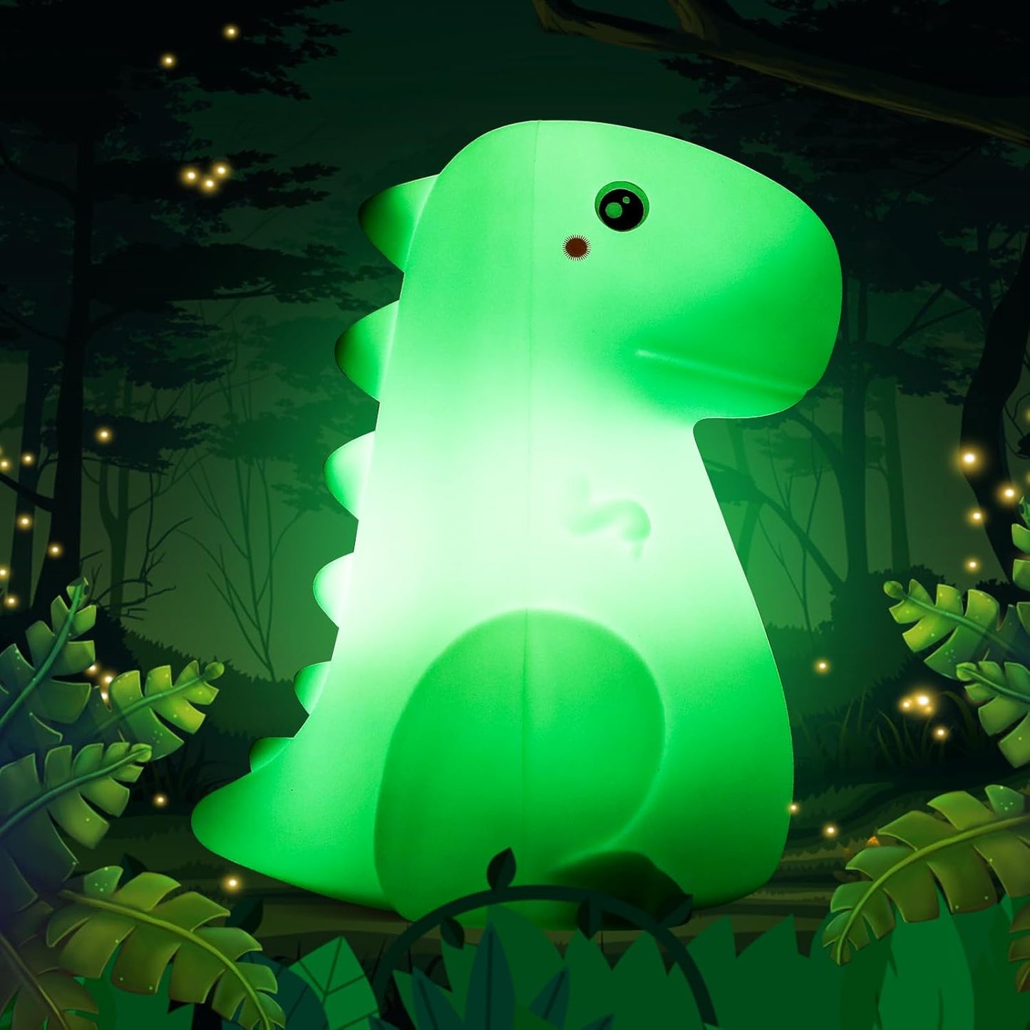 LED Dinosaur Night Light for Kids, Touch Sensor Silicone 7 Colors Room Decor for Boys Girls, Rechargeable Nursery Baby Nightlight Dinosaurs Lamp, Cute Bedside Lamp Funny Gifts
