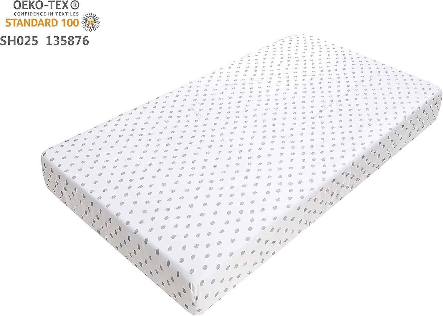 PINNKKU 4-Piece Crib Bedding Set for Boy & Girl, Includes Skirt, Blanket, Sheet & Diaper Bag, Floral, Standard Size