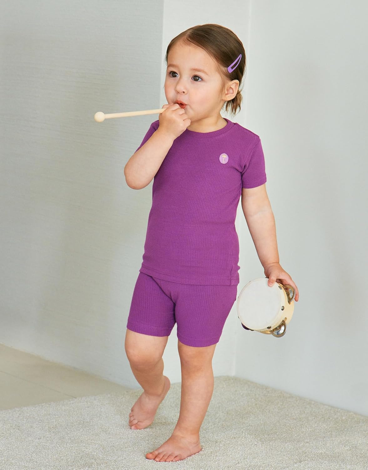 moimoln Pajamas Set 6M-5Y Solid Ribbed Unisex Baby & Toddler, Soft Viscose, Snug-Fit, Everyday Sleepwear