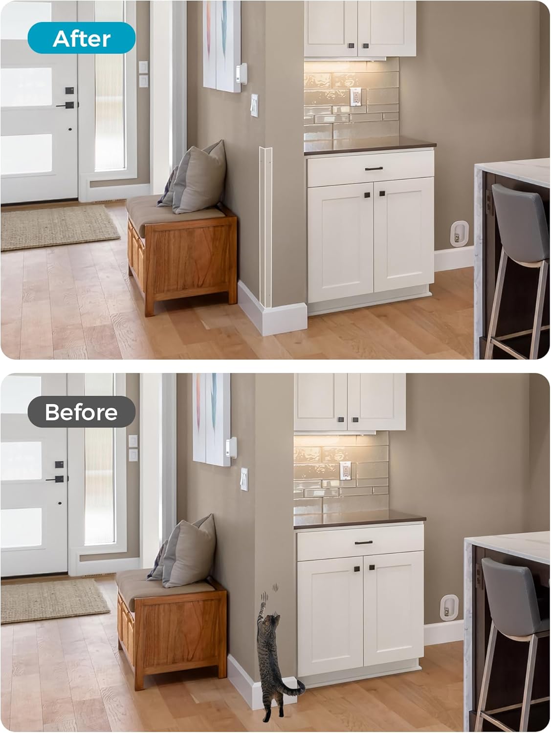 MONOID Wall Corner Protector, 2 PCS Furniture Edge Protection, PC Anti-Bump Guards Avoid Scratching Corner Trim for Door Frame, Table, Countertop, Stair, Wall-Mount, Clear, 1.97IN×47.24IN/5CM×120CM