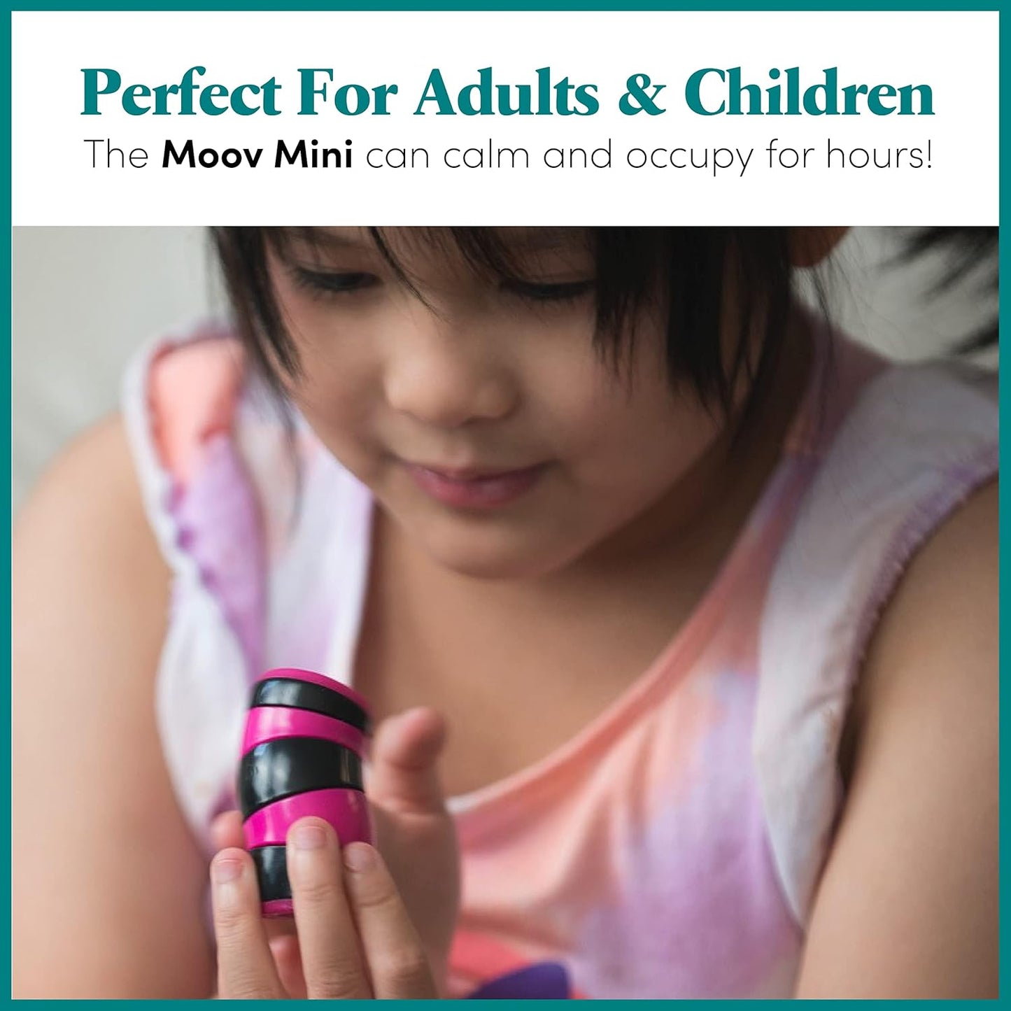 MOOV Mini Fidget Toy, Relieve Anxiety and Stress. Small, Discrete, one Hand use. Relaxing Smooth Movement. Pocket Friendly. Improve Clarity and Focus for Child or Adult. Autism Sensory aid.