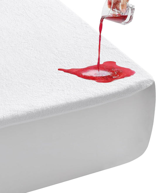 LAVANCE Premium Cotton Terry Mattress Protector – Twin Size, Waterproof Soft Noiseless Dirt-Proof Washable Bed Mattress Cover