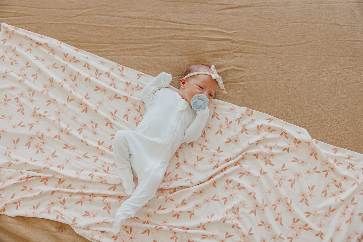 Copper Pearl Baby Swaddle Blanket - Premium Knit Baby Blanket, Large Soft Stretchy Receiving Blankets for Baby Boy and Girl, Swaddles for Newborn, Infant, and Toddler (Rue)