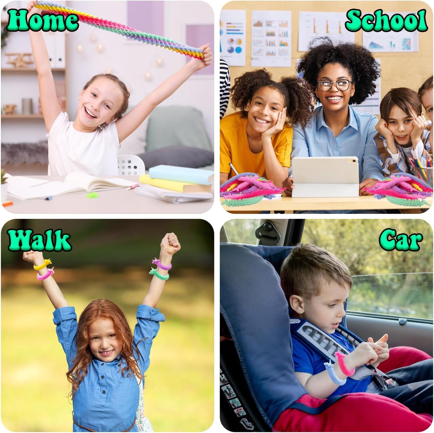 40 Pack Stretchy String Fidget Toys,Dinosaur Sensory String Toys,String Fidget Toys for Kids Adults Stress Relief,Party Favors,Christmas Stocking Stuffers