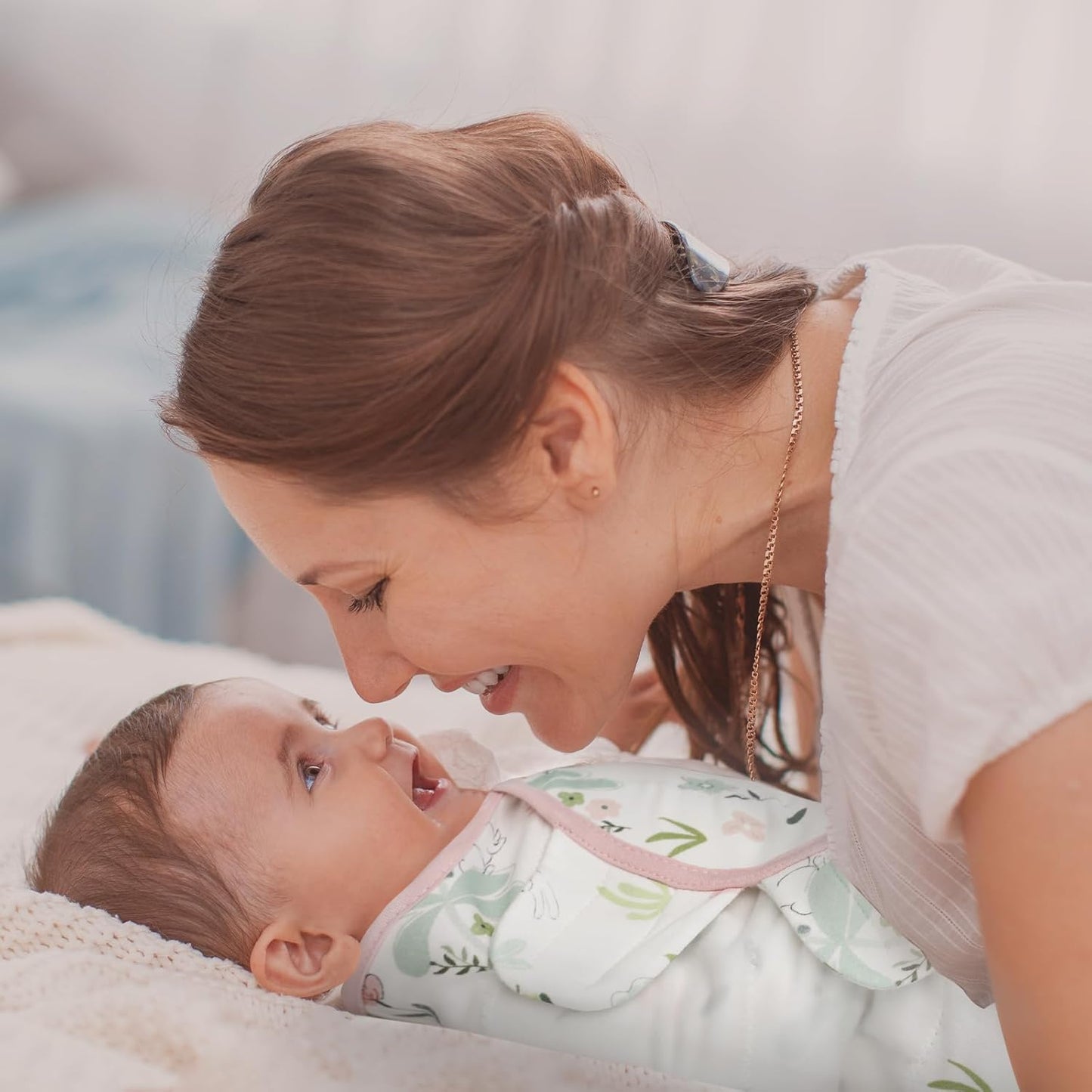 Baby Swaddle Sacks, 3-Pack Newborn Organic Cotton Swaddle Wrap, Adjustable Swaddling Blankets, Nursery Swaddling Essentials for Newborn 0-3 Months, Infant Shower Items Gift (Birds & Branches)