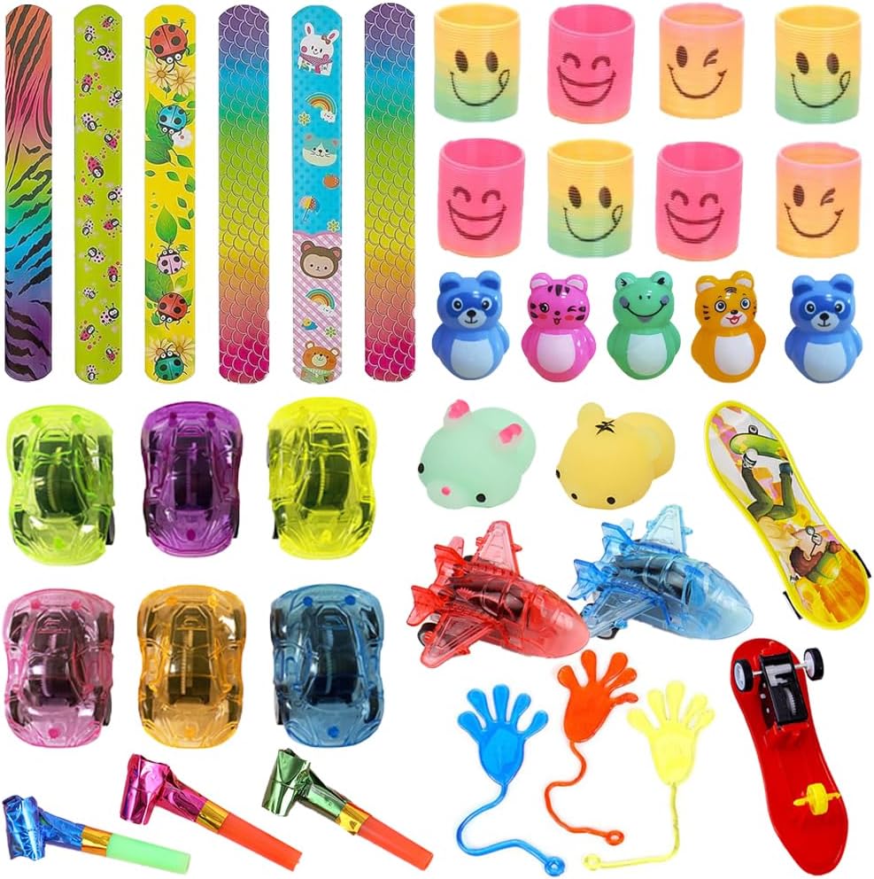 48 PCS Party Favors for Kids 4-8，8-12 Toy Assortment Bundle for Classroom Rewards, Carnival Prizes, Birthday Party Bulk Toys, Pinata Filler, Goodie Bag Filler, Treasure Box for Boys and Girls
