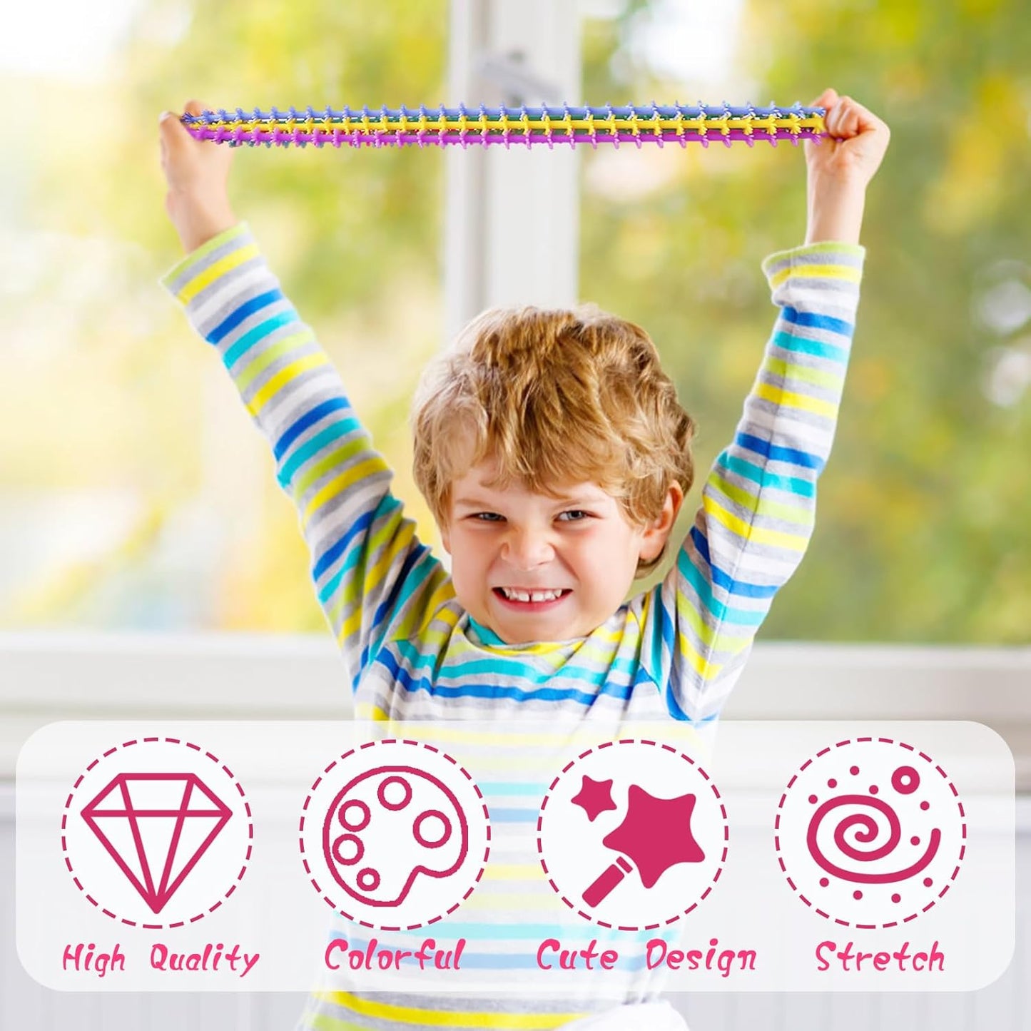 50 PCS Stretchy Fidget Toy,Sensory Fidget Stretch Toys,Colorful Sensory Stress Fidget Toys for Kids and Adults Stress Relief,Goodie Bag Fillers,Party Favor