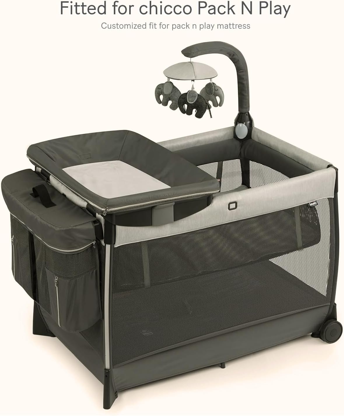 lulumoon Pack and Play Sheets Muslin: Cotton Fitted Sheets for Chicco Pack N Play - Soft Playard Sheets for Boys and Girls 2Pack