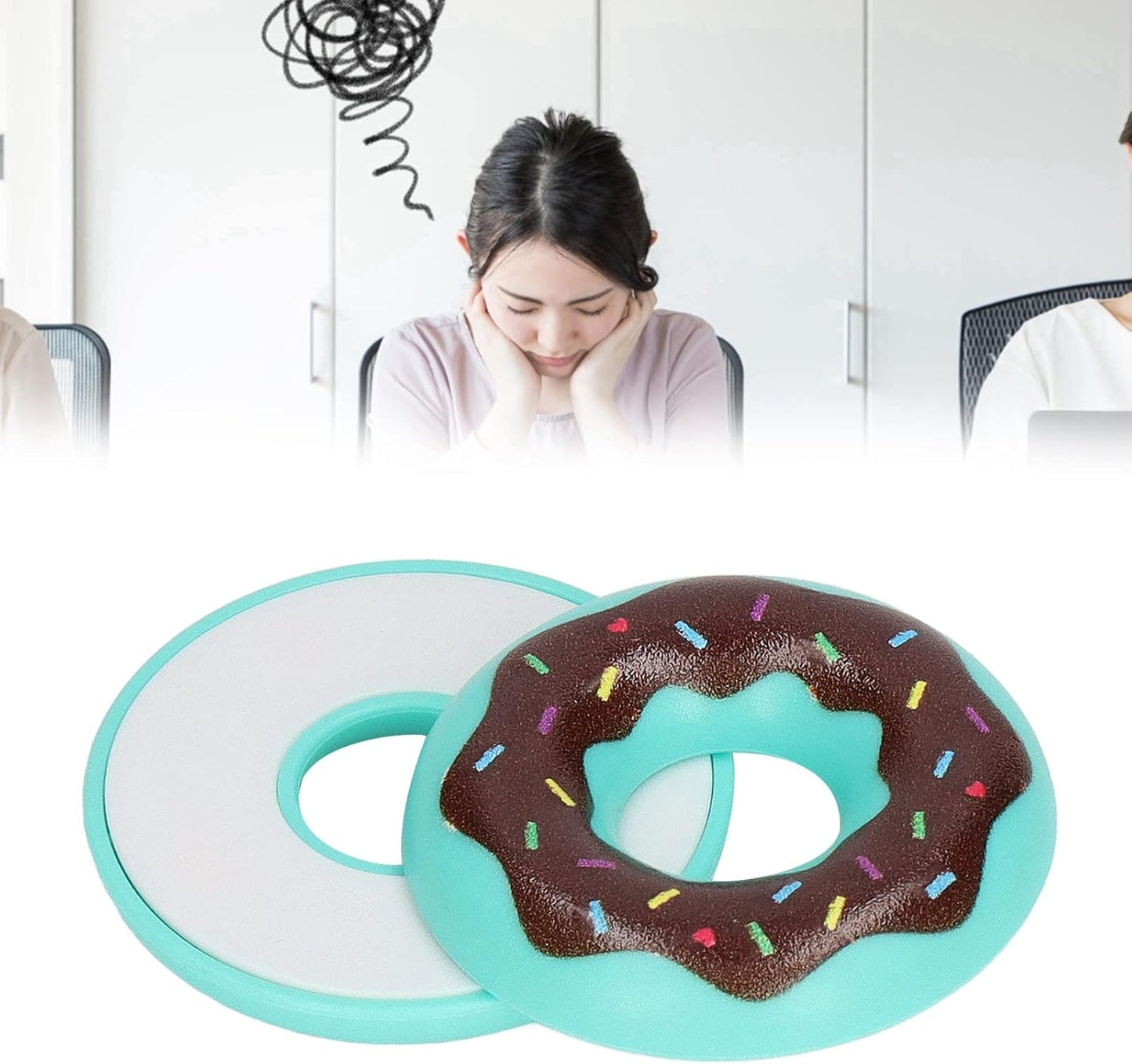 VBESTLIFE Magnetic Fidget Toy, Doughnut Finger Fidget Slider Toy Anxiety Pressure Relieving Fidget Slider Toy Fidget for Adults Kids Fidget Toys (Mint Green)