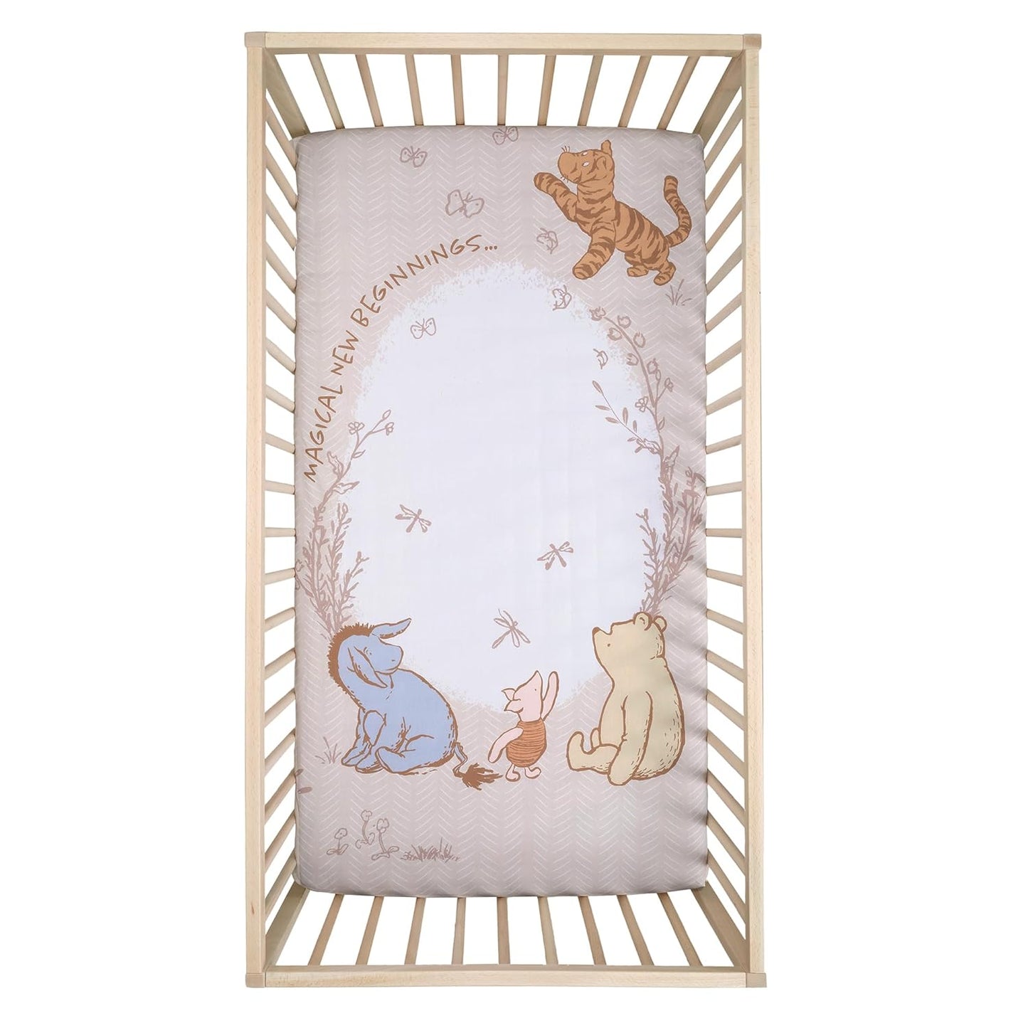 Lambs & Ivy Disney Baby Pooh Bear & Pals Cotton 3Piece Nursery Crib Bedding Set