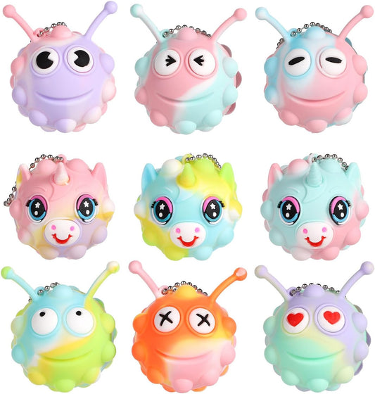 9pcs Animal Pop Balls Party Favors for Kids, Interesting 3D Pop Balls Its Fidget Toys Animal Pop Balls Fidget Toys for Kids Carnival Prizes Ideal Kid Prizes Party Favors