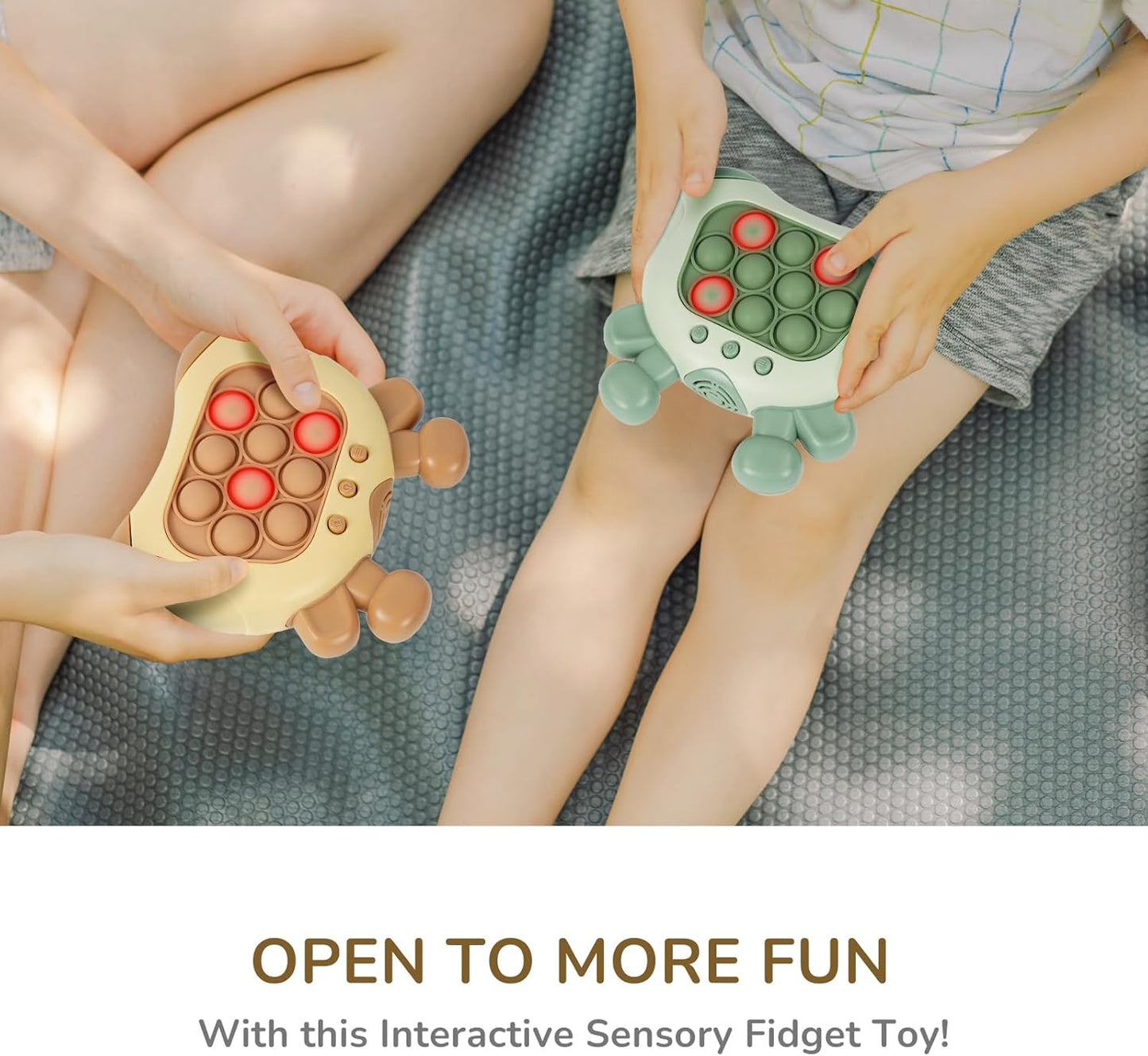 Fast Push Game, Stocking Stuffers for Kids 8-12, Fidget Toys for Kids, Fast Push Bubble Game, Pop Game It Fidget Sensory Toys, Christmas Birthday Gifts for 3-12 Year Old Girls Boys (Coffee Deer)