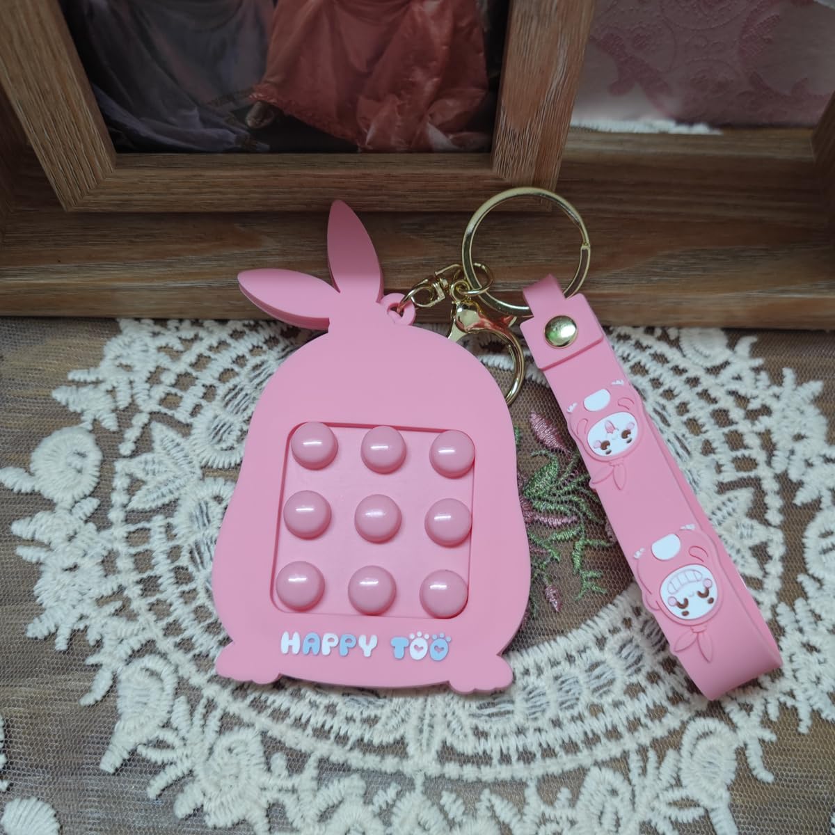 Stress Relief Pop Fidget Rabbit Toy,Adult Stress Reduction Toy, Fingertips Sensory Toy for Autism, Anxiety, ADHD, Office Relaxation, Easter Gift Stuffer, Portable (E-Stress Relief Toy)