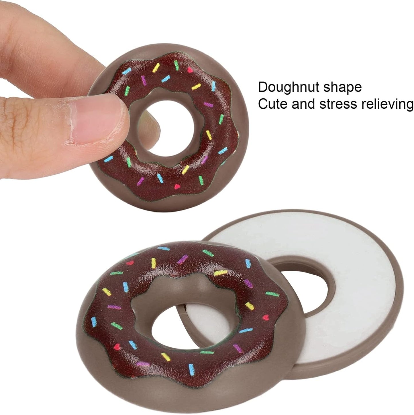 VBESTLIFE Magnetic Fidget Toy, Doughnut Finger Fidget Slider Toy Anxiety Pressure Relieving Fidget Slider Toy Fidget for Adults Kids Fidget Toys (Brown)