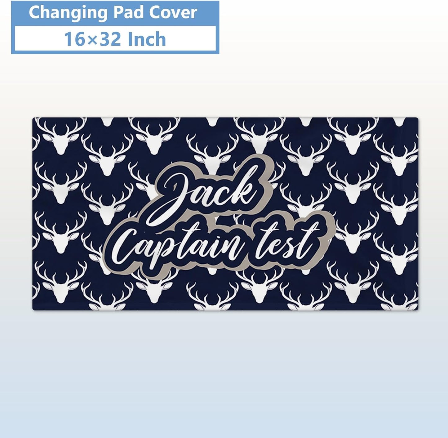 Personalized Baby Bedding Set, 5 Pcs Custom Name Crib Bedding Set, Double Layer Blue Nursery Bedding Set for Baby Boys, Woodland Deer Baby Crib Set, Gifts for Toddlers Infants New Parents