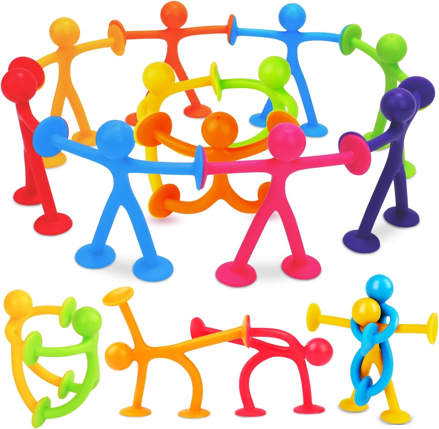 Suction Fidget Toys for Kids, 42Pcs Sensory Fidget Toys for Boys Girls, Office Stress Relief Toys for Adults, Cars Travel Toys for Toddlers, Windows Toys Party Favors Kids Classroom Prize Bulk