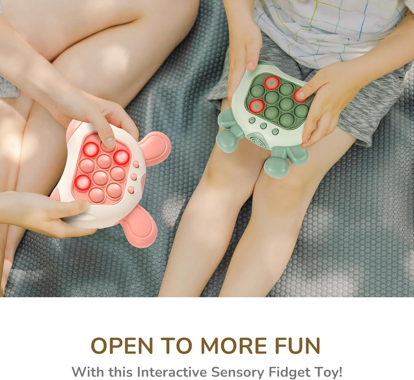 Fast Push Game, Stocking Stuffers for Kids 8-12, Fidget Toys for Kids, Fast Push Bubble Game, Pop Game It Fidget Sensory Toys, Christmas Birthday Gifts for 3-12 Year Old Girls Boys (Pink Rabbit)