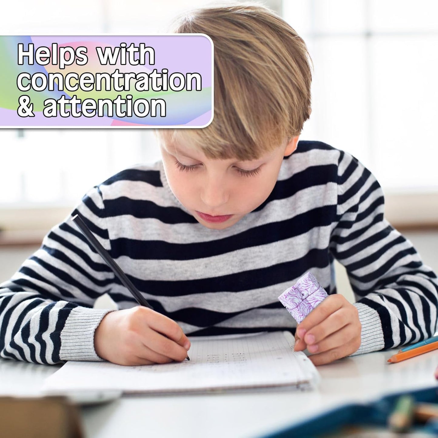 Infinitycube Fidget Toy, Unique Tie-Dye Infinitycube for Kids and Adults, Fidget Toy Relaxing Hand-Held Fidget Toy for Stress Relieve and Anxiety Relief (Pink)