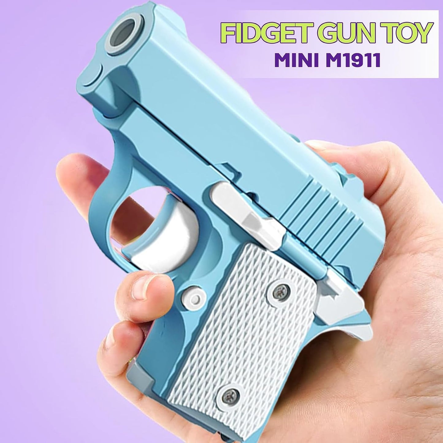 Fidget Toys for Adults, 1911 3D Printed Small Pistol Toys, Stress Relief Pistol Toys Suitable for Relieving ADHD, Anxiety, Suitable Toys for Friends Adults and Kids Best Gift
