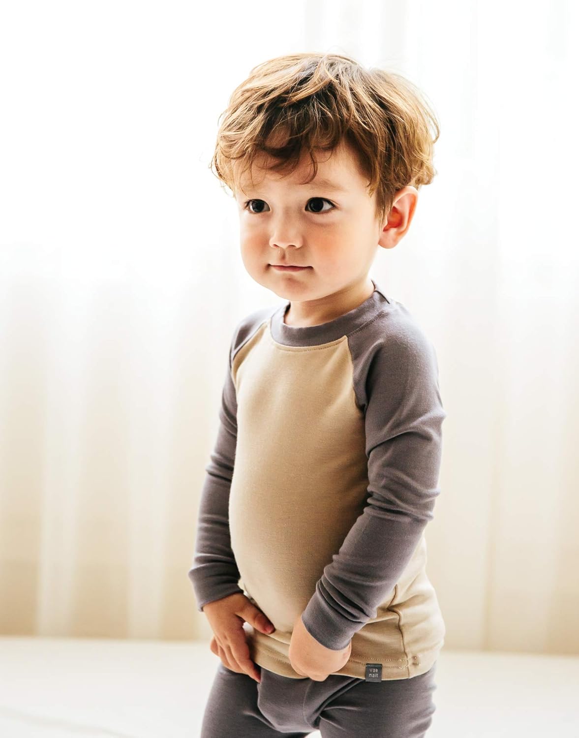 VAENAIT 6M-12Y Toddler Toddler Kids Toddler Girls Boys Soft Comfy Modal Tencel Solid Raglan Sleepwear Pajamas Pjs 2pcs Set