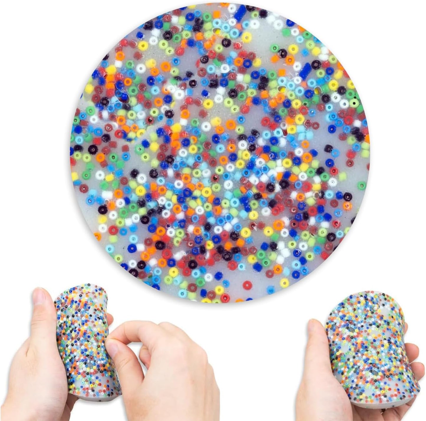 Skin Picking Fidget Toys - 3Pcs Skin Picky Pads to Pick with Plastic Transparent Box, Facial Scratching Trichotillomania Sensory Anxiety Stress Reliever for Adults Teens (Circle 10CM)