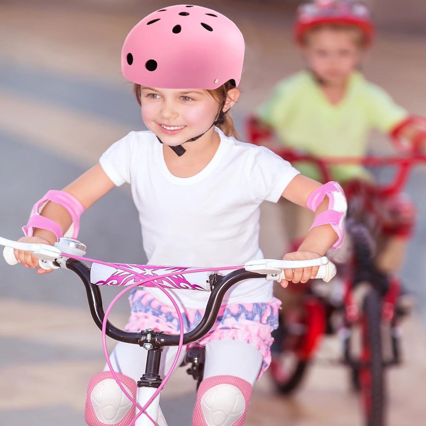 Kids Helmet,Toddler Skateboard Helmets for Ages 2-3-5-8-14 Years Boys Girls with Knee and Elbow Pads Wrist Guards fit Roller Skates,Skateboarding,Skating Scooter Adjustable Kids Helmet