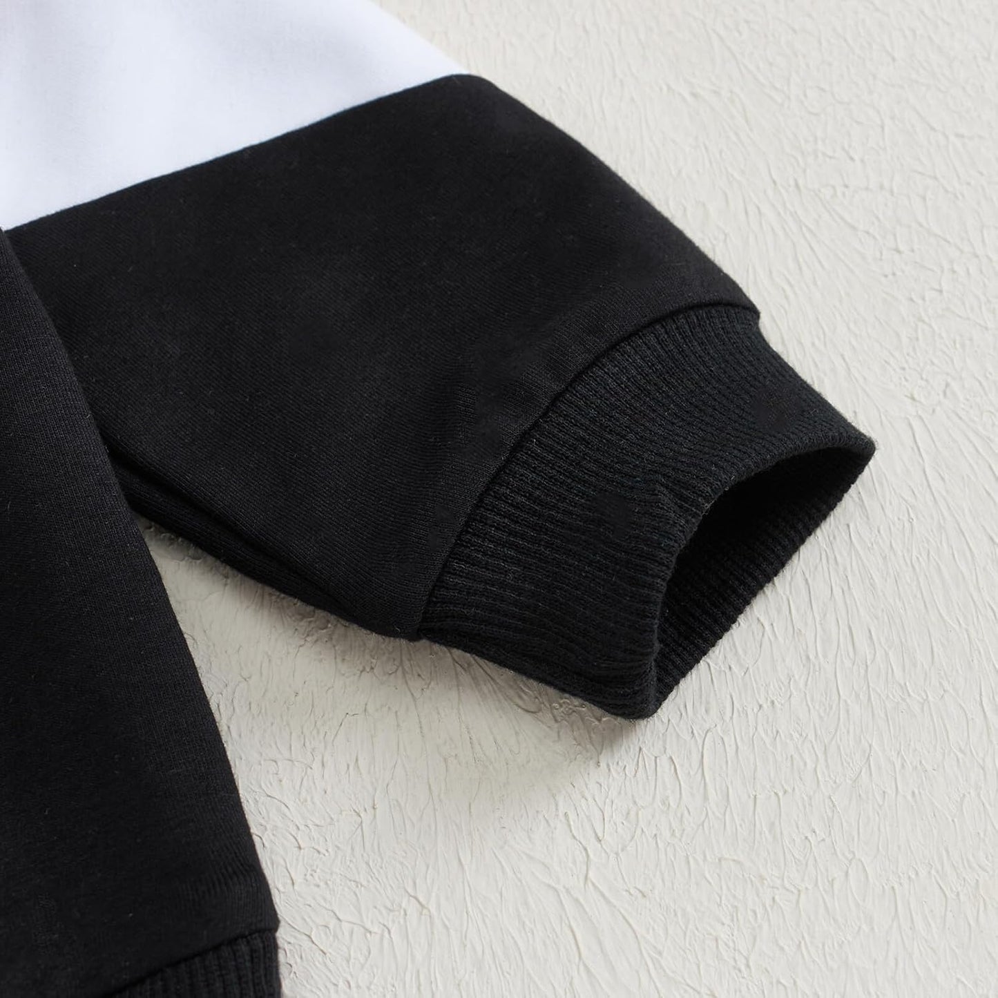 Kupretty Toddler Baby Boy Fall Winter Clothes Color Block Long Sleeve Sweatshirt Pullover Tops + Joggers Pants Outfit Set