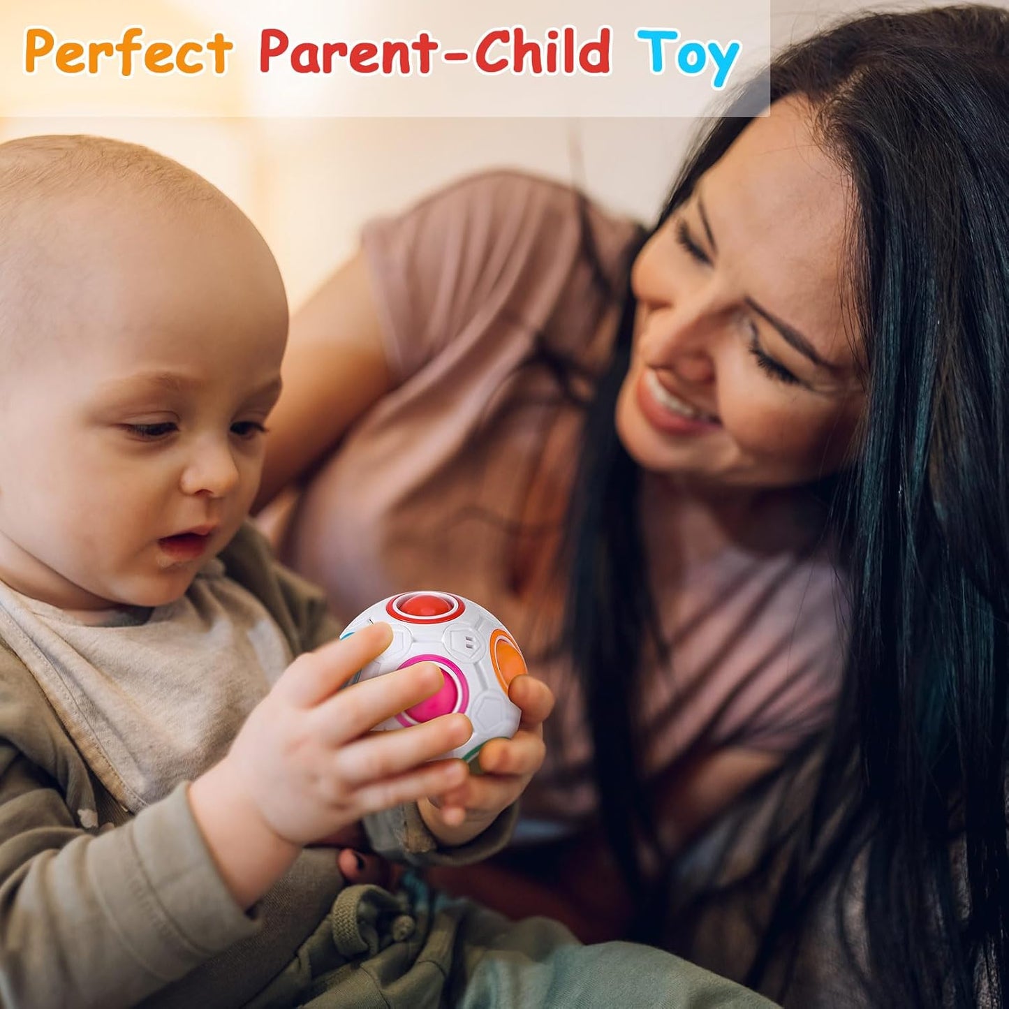 18 Pack Rainbow Puzzle Ball Magic Rainbow Ball with 3 Pack Pouches Fidget Toy Ball for Kids Speed Cube Ball Funny Stress Reliever Ball Christmas Stocking Stuffers for Kids Teen and Adults