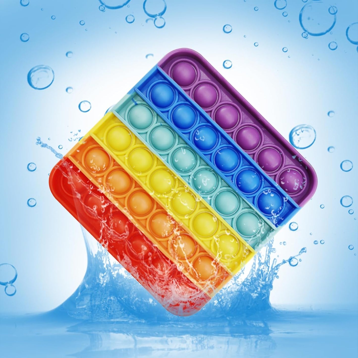 24 Pcs Pop Bubble Fidget Toys for Party Favors, Stress Relief Pressure Relieving Toys for Kids, Pop Bulk Toddler Toy for Birthday Christmas Valentine Gifts and Classroom Prizes