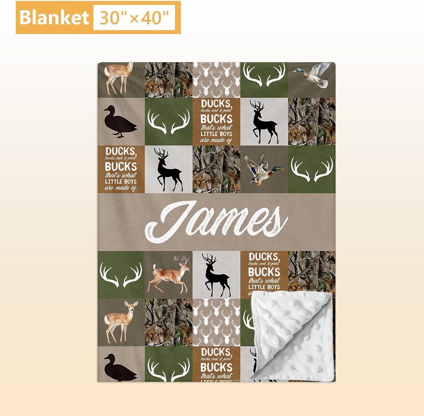 Custom Baby Crib Bedding Set, 5 Pcs Personalized Name Baby Crib Sets for Infant Toddler, Green Woodland Deer Nursery Bedding Set for Boys Girls, Double Layer Baby Bedding Sets Customized Gifts