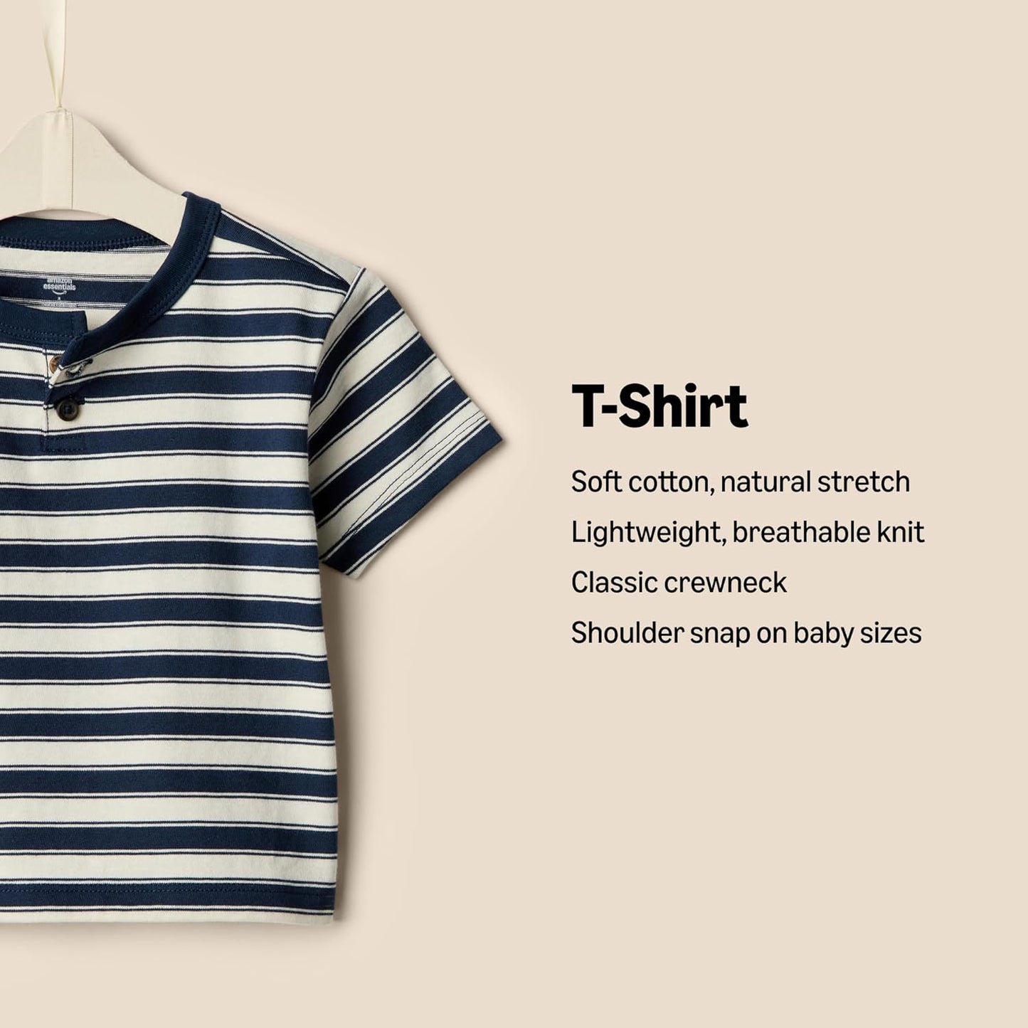 Amazon Essentials x Sofia Grainge Toddlers and Baby Boys' Short Sleeve T-Shirts, Pack of 2