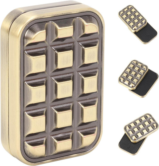 Fidget Slider Metal Magnetic Fidget Toys Adults for Stress Relief Building Blocks (Metallic)