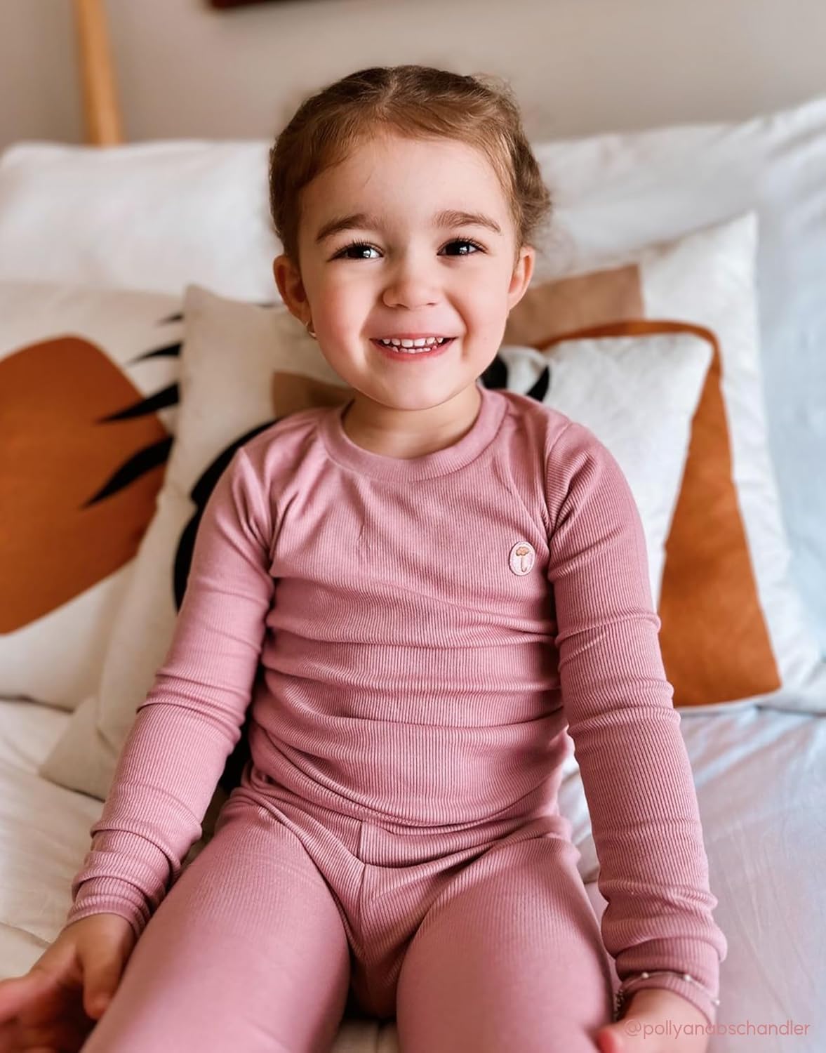 moimoln Pajamas Set 6M-5Y Solid Ribbed Unisex Baby & Toddler, Soft Viscose, Snug-Fit, Everyday Sleepwear