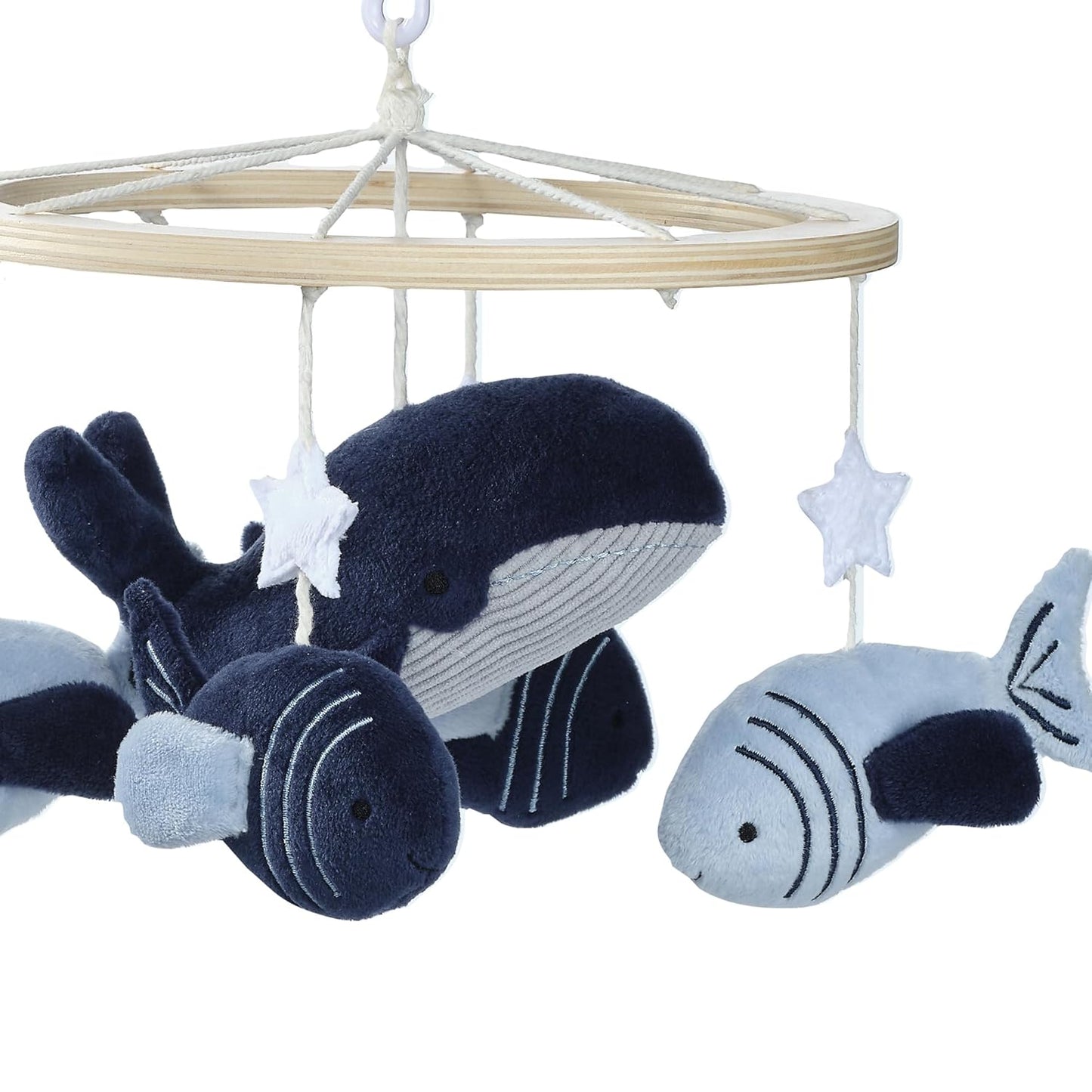 Lambs & Ivy Bubbles & Squirt Whale/Fish Musical Baby Crib Mobile Soother Toy