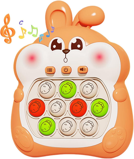 Fast Quick Push Bubble Pop Fidget Toy, Electronic Light Up Game Console, Cool Birthday Present for 6 7 8 9 10-12 Year Boys and Girls Pop Up Stress Relief Toy, Concentration Speed Puzzle Game for Kids